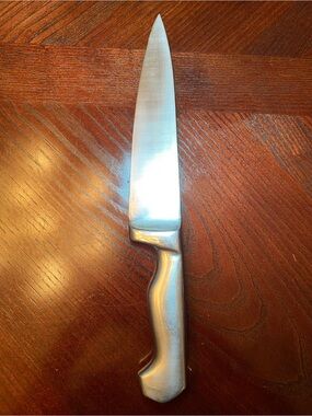 Hoffritz Germany Stainless Steel Chef Knife in Silver - Integrated Bolster